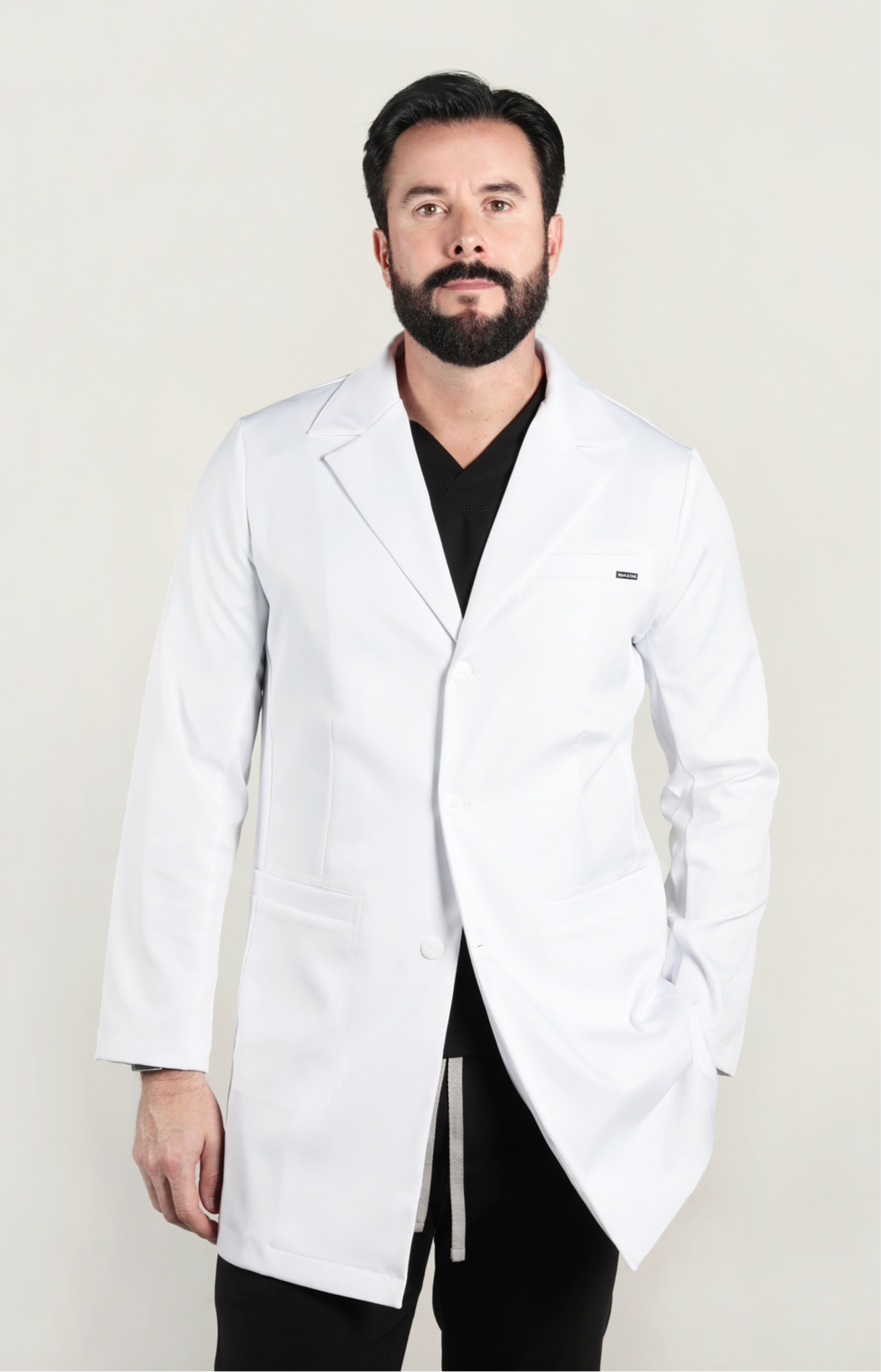Bata Médica Blanca para Hombre